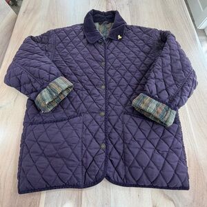 Vintage John Partridge Quilted Chore Coat Flannel Lined Fits Size Medium Men’s